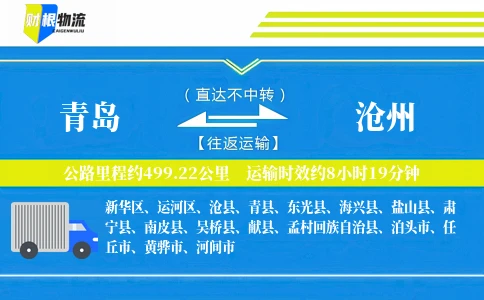 青岛到沧州物流公司
