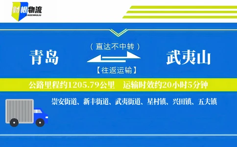 青岛到武夷山物流公司