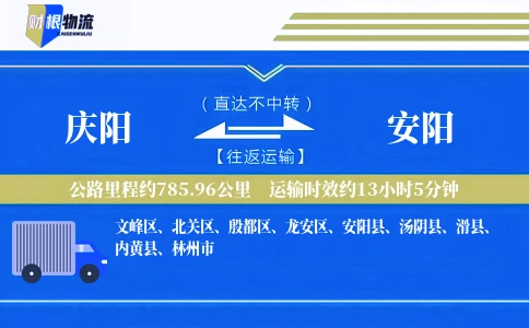 庆阳到安阳物流公司