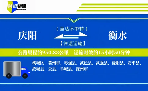 庆阳到衡水物流公司