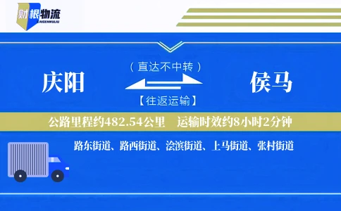 庆阳到侯马物流公司