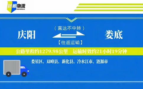 庆阳到娄底物流公司