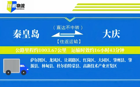 秦皇岛到大庆物流公司