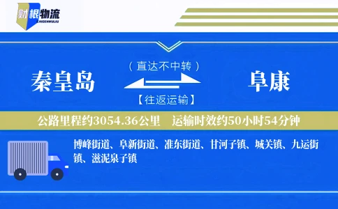 秦皇岛到阜康物流公司