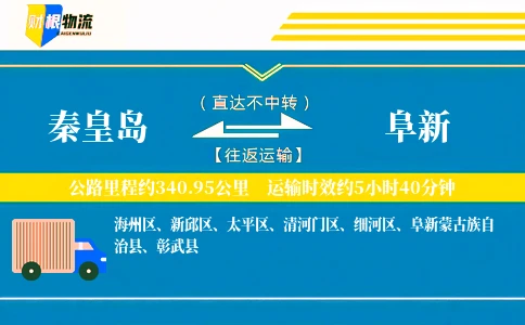 秦皇岛到阜新物流公司