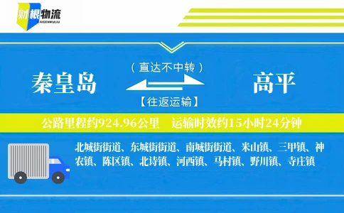 秦皇岛到高平物流公司