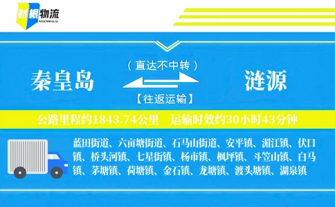 秦皇岛到涟源物流公司