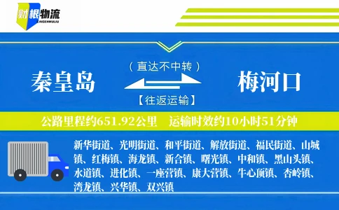秦皇岛到梅河口物流公司