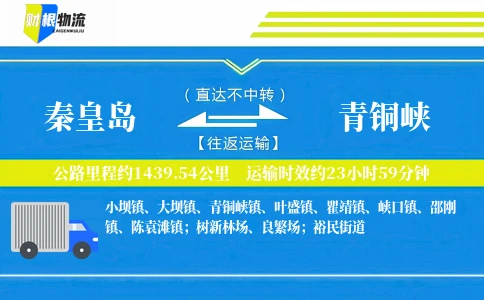 秦皇岛到青铜峡物流公司
