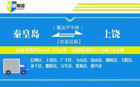 秦皇岛到上饶物流公司