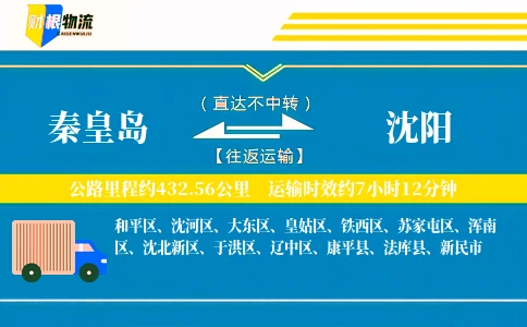 秦皇岛到沈阳物流公司