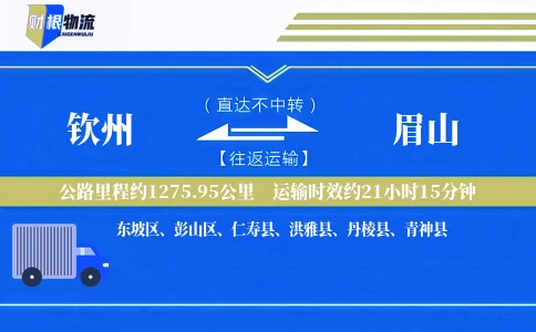 钦州到眉山物流公司