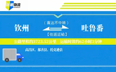 钦州到吐鲁番物流公司