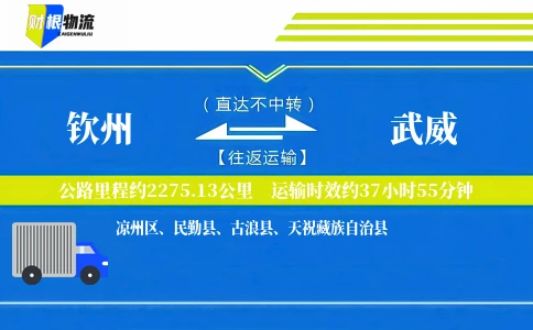 钦州到武威物流公司