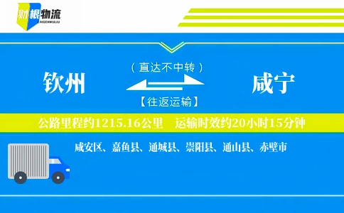 钦州到咸宁物流公司