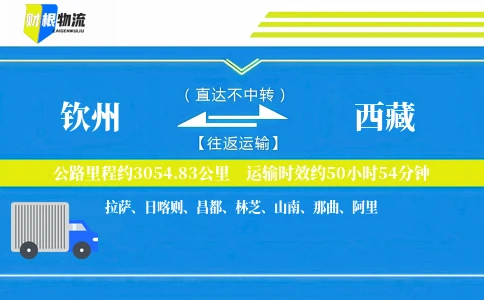 钦州到西藏物流公司