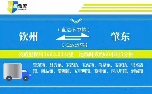 钦州到肇东物流公司