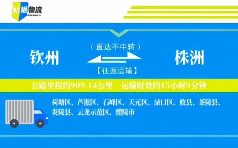 钦州到株洲物流公司