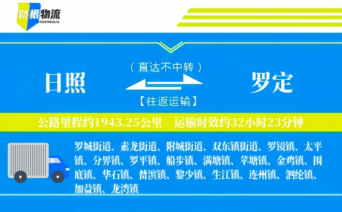 日照到罗定物流公司