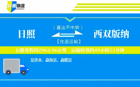 日照到西双版纳物流公司