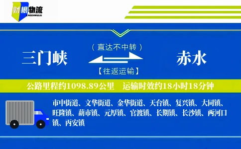 三门峡到赤水物流公司