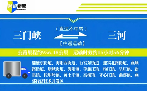 三门峡到三河物流公司