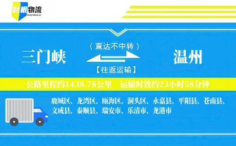 三门峡到温州物流公司