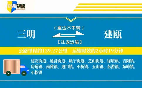 三明到建瓯物流公司