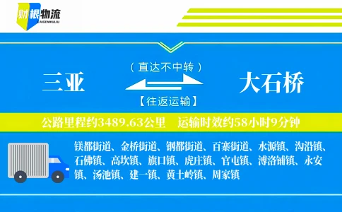 三亚到大石桥物流公司