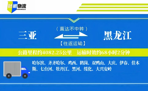 三亚到黑龙江物流公司