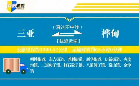 三亚到桦甸物流公司