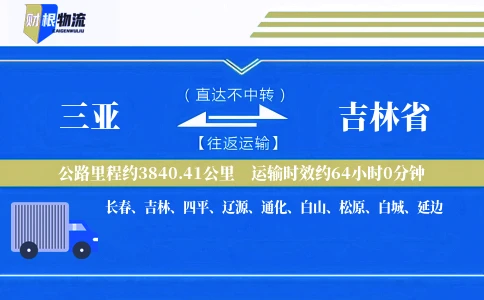 三亚到吉林省物流公司