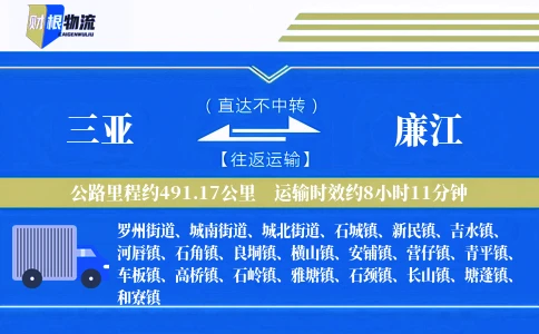 三亚到廉江物流公司