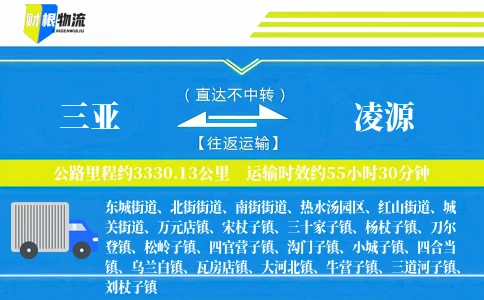 三亚到凌源物流公司