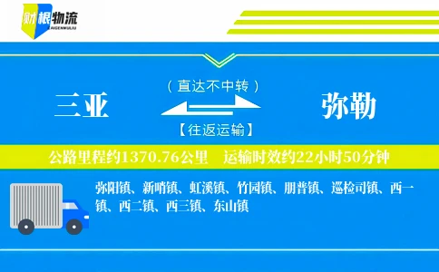 三亚到弥勒物流公司