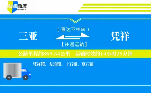三亚到凭祥物流公司