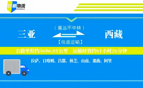 三亚到西藏物流公司