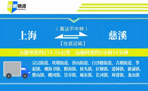 上海到慈溪物流公司