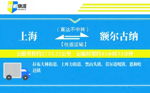 上海到额尔古纳物流公司