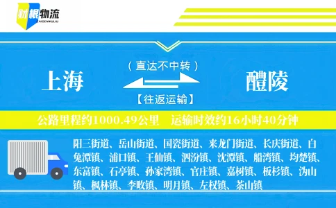 上海到醴陵物流公司