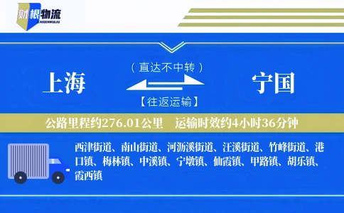 上海到宁国物流公司