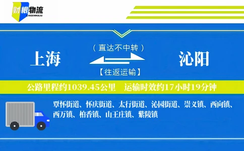 上海到沁阳物流公司