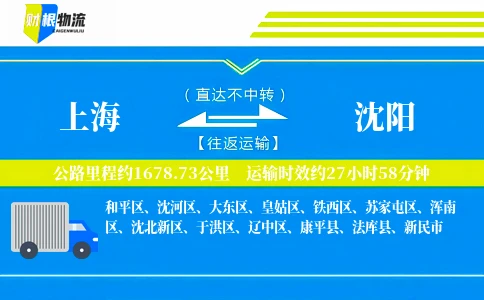 上海到沈阳物流公司