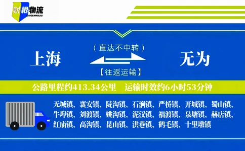 上海到无为物流公司