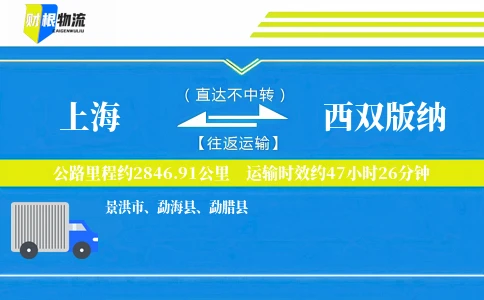 上海到西双版纳物流公司