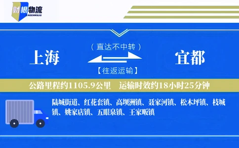 上海到宜都物流公司