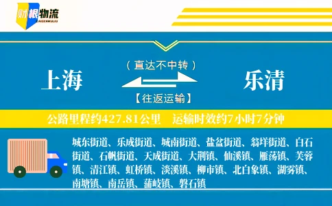 上海到乐清物流公司