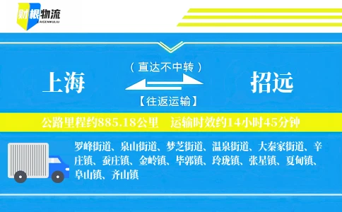 上海到招远物流公司