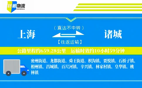 上海到诸城物流公司