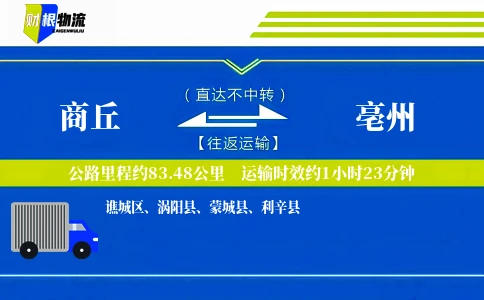 商丘到亳州物流公司